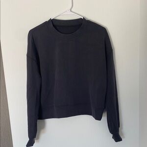 lululemon athletica Dark Gray softstreme perfectly oversized cropped crewneck